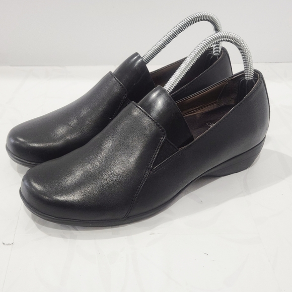 Dansko Farah Women's Black Leather Slip On Loafers Comfort Shoes SZ 38 US 7.5-8 - Picture 1 of 8